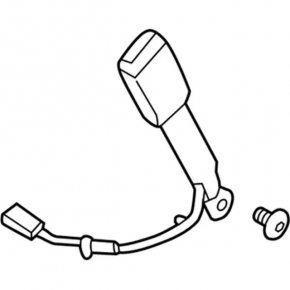 Driver's seat belt latch Ford Fusion mk5 13-16 black, with sensor