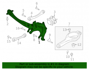 Lincoln MKC 15-19 rear left axle with control arm