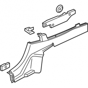 Rear right card for Ford Mustang mk6 15-23 convertible