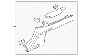 Rear right card for Ford Mustang mk6 15-23 convertible
