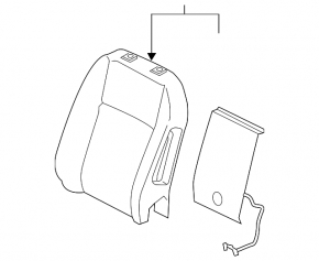 Heated driver's seat backrest for Ford Ecosport 18-22 without cushion