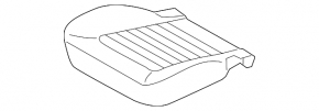 Driver's seat lower trim for Ford Fusion mk5 17-20 titanium, black leather, perforated, dents, needs cleaning