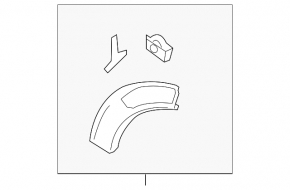 Rear right front fender arch trim Ford Explorer 20-