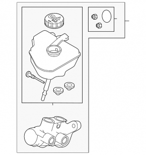 Land Rover Range Rover Velar 18-20 brake master cylinder with reservoir and cover