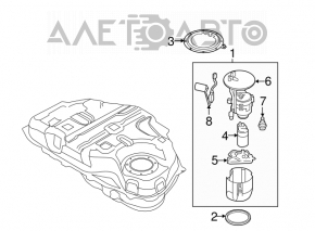 Fuel pump petrol pump Mazda 3 14-18 BM flask assembly