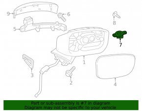 Left side mirror camera for Mazda CX-50 2023-2025