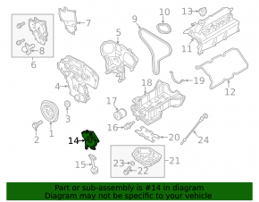 Oil pump for internal combustion engine Nissan Murano z52 15-24