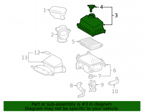 Air filter housing Toyota Camry v50 12-14 2.5 usa, broken mount