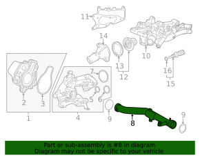 Cooling pipe metal Honda CRV 20-22 hybrid
