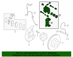 Front right support Subaru Forester 14-18 SJ type 1
