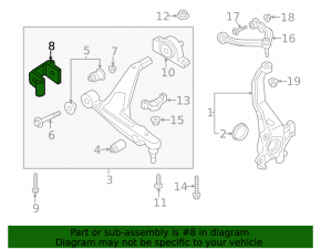 Lower Front Left Arm Bracket to Subframe Volvo XC60 18-23