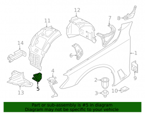 Front right fender bracket for BMW 7 G70 23-26 inner