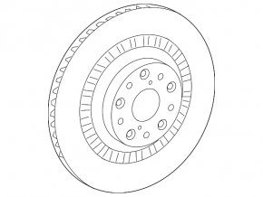 Rear right brake disc Lexus LS 18-23 338/18 mm