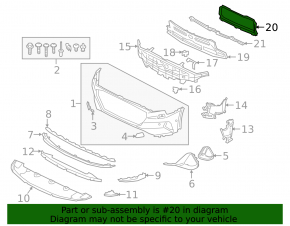 Front bumper seal inner upper kit 4 parts Audi E-Tron 19-23
