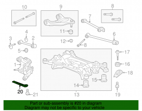 Rear subframe burr rear right Honda Accord 13-17