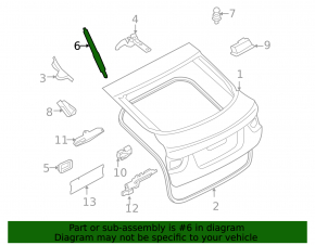 Electric shock absorber for left BMW X6 E71 11-14 trunk lid, for electric drive