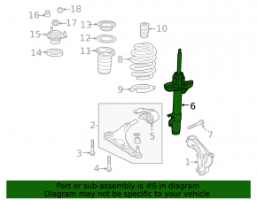 Front right shock absorber for Honda Passport 19-25