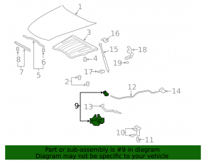 Hood Lock Lexus LS460 LS600h 07-12