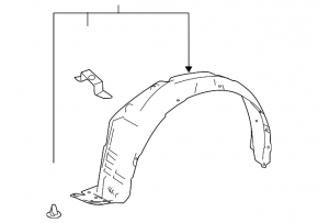 Front left fender liner for Toyota RAV4 Prime 21-24
