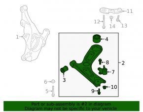 Lower control arm front right Kia Forte 19-24 OEM