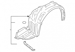 Front right fender liner for Subaru XV Crosstrek 13-16