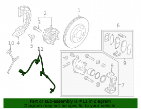 Front right ABS sensor for Hyundai Sonata 15-19
