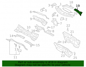 Left plastic windshield wiper grille for VW Tiguan 2018