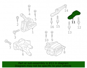 Subframe burr left VW Jetta 19-24