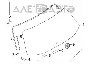 Rear glass trunk door Subaru Forester 19-24 SK electric