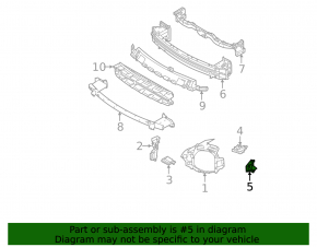 Mitsubishi Outlander 22-25 Right Headlight Mounting Bracket (External)