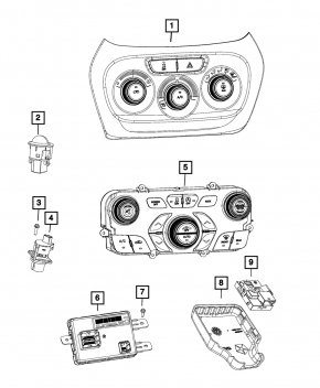 AC And Heater Module Chrysler 200 15-15