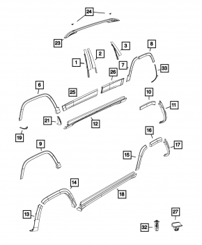 Mudguard front right Jeep Cherokee KL 14-18