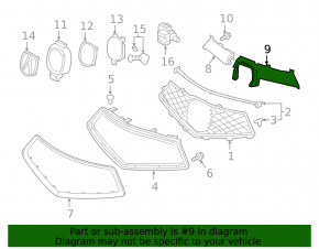 Radiator grill assembly Acura MDX 17-20 rest