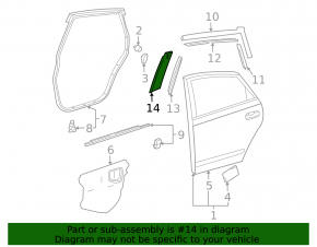 Toyota Prius 2009, rear right side door trim