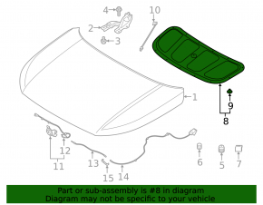 Hyundai Venue 20-25 Hood Insulation