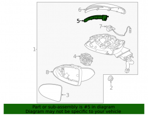 Right side mirror turn signal repeater for Hyundai Sonata 20-23