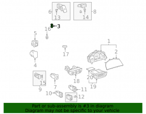 Light sensor Toyota Solara 2.4 04-08