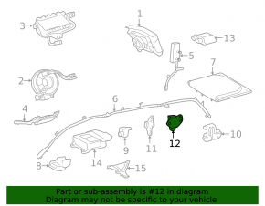 Rear left airbag sensor for Toyota Sienna 11-12