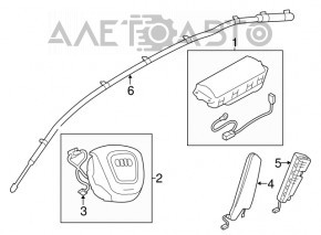 Airbag in the steering wheel driver's Audi A4 B8 13-16 rest, brown, scratches, chrome peeled