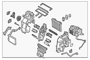 Heater assembly, air conditioner, Hyundai Tucson 19-21 manual, with dry heating element