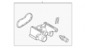 Cooling system flange Ford Fiesta 11-19