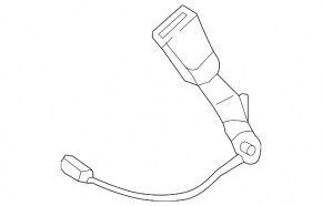Lincoln MKX 16-18 Beige Driver's Seat Belt Latch with Wire