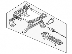 Left passenger seat runner for Ford Explorer 20-23, electric, without frame