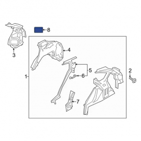 Ventilation shield left Ford Escape MK4 20-24