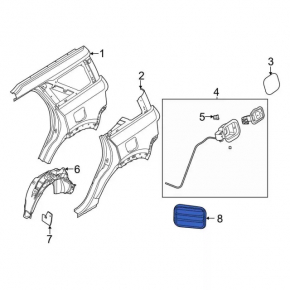 Ventilation shield left Ford Escape MK4 20-24