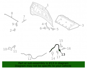 Ford Escape MK4 20-24 Rear Hood Release Cable