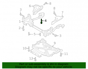 Front subframe mounting bolt 4pcs Audi Q7 16-100mm