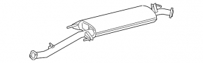 Exhaust line middle part Lexus NX200t NX300 17-21