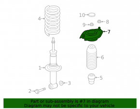 Shock absorber support rear left Subaru Outback 20-23