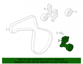 Hyundai Sonata 20-23 HEV front drive belt tensioner pulley